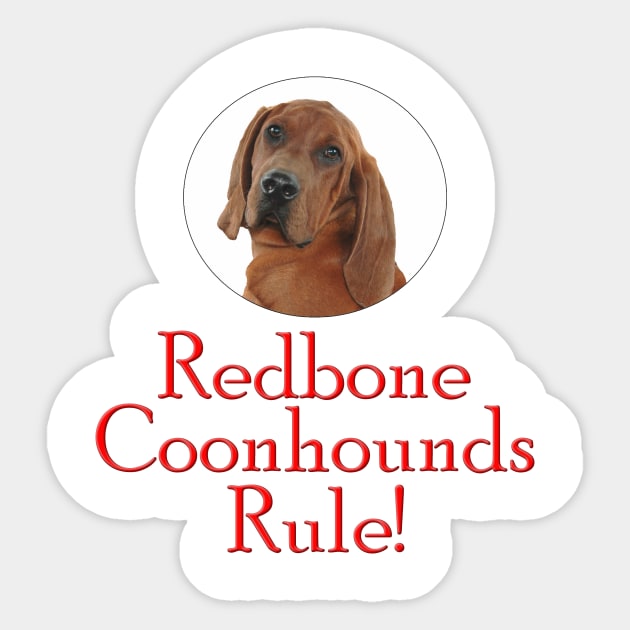 Redbone Coonhounds Rule! Sticker by Naves